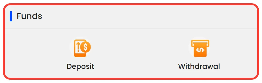 Funds block in the Nagad88 profile panel with the Deposit and Withdrawal buttons