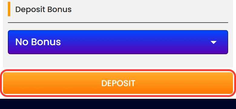Orange DEPOSIT button at the bottom of the Nagad88 deposit form